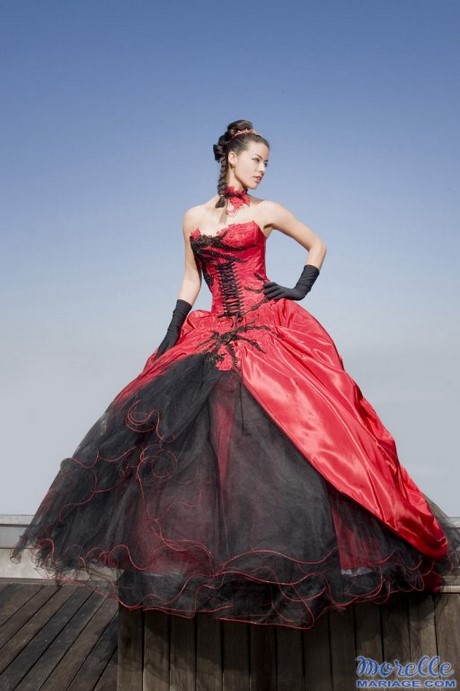 Robe de mariée noir et rouge robe-de-marie-noir-et-rouge-38