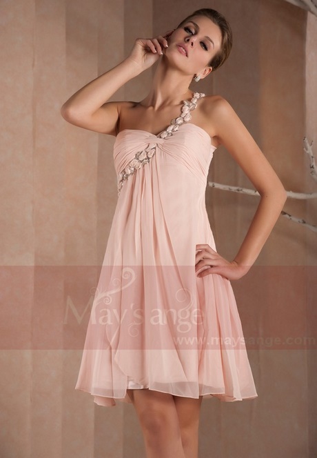 Robe de soirée courte rose poudrée robe-de-soire-courte-rose-poudre-98_9
