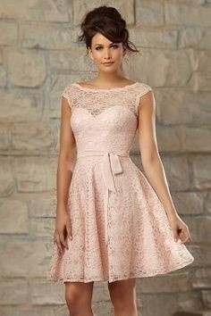 Robe habillee rose poudré