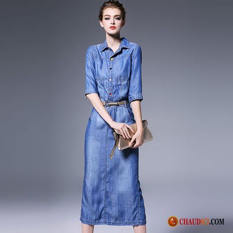 Robe chemise en jean longue robe-chemise-en-jean-longue-93_14