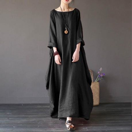 Robe longue noire en coton robe-longue-noire-en-coton-29_12