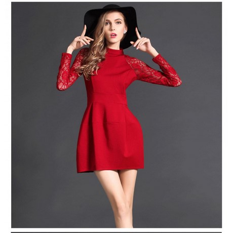 Robe rouge dentelle manche longue robe-rouge-dentelle-manche-longue-38_16