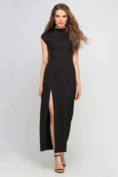 Robe longue cintrée noire robe-longue-cintree-noire-20
