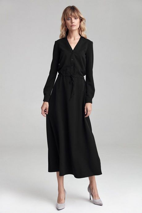Robe longue cintrée noire robe-longue-cintree-noire-20_16