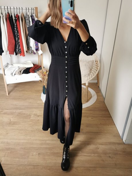 Robe longue cintrée noire robe-longue-cintree-noire-20_4
