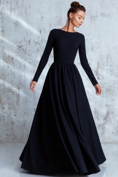 Robe longue noire habillée robe-longue-noire-habillee-82_12