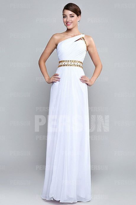 Robe cocktail longue blanche