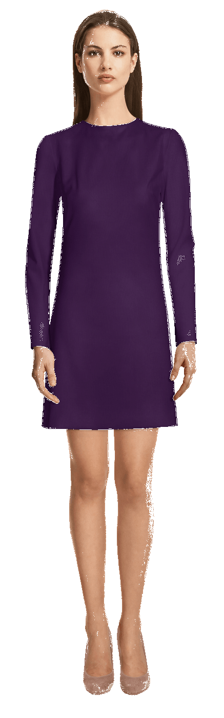 Robe violette manche longue