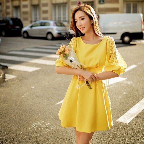 Robe jaune habillée robe-jaune-habille-88_3