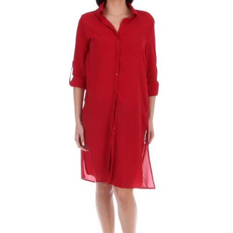Chemise longue rouge femme chemise-longue-rouge-femme-49_2