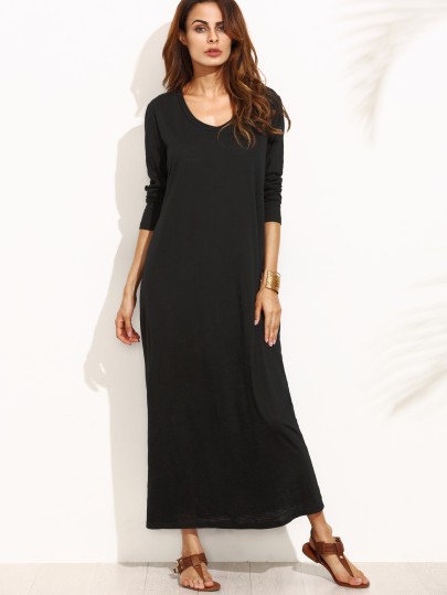 Robe longue noire droite robe-longue-noire-droite-54_3