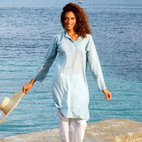 Tunique longue femme en coton