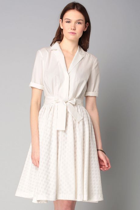Chemise robe blanche femme