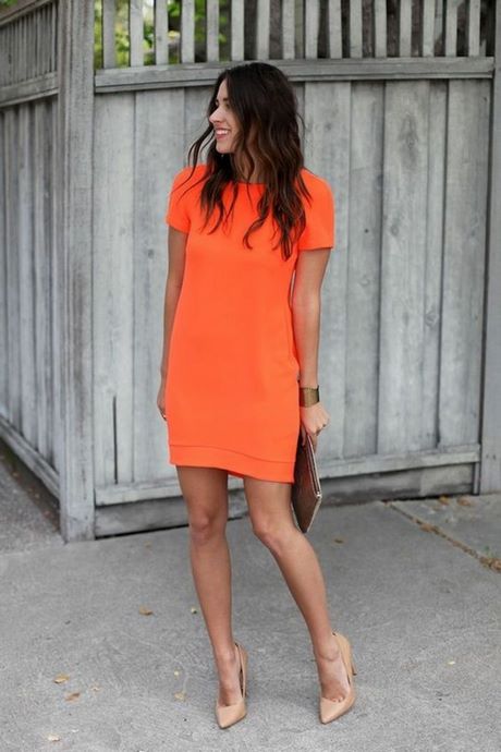 Robe droite orange robe-droite-orange-57_5