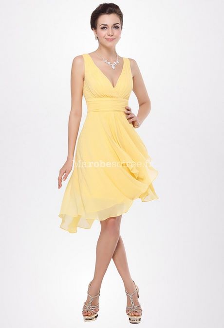 Robe habillée jaune robe-habillee-jaune-63_18