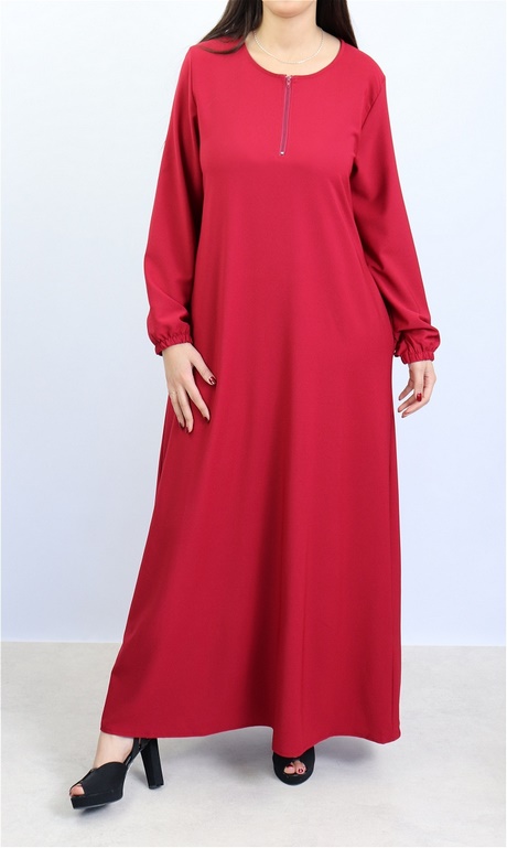 Robe longue rouge avec manche robe-longue-rouge-avec-manche-21_8