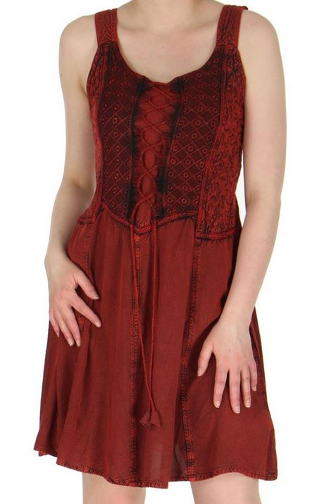 Robe rouge courte bustier