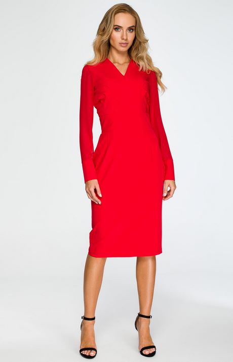 Robe rouge manche robe-rouge-manche-38_9