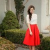 Robe témoin mariage rouge