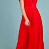 Robe longue cocktail rouge