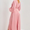 Robe rose manches longues