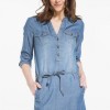 Robe jean manches longues